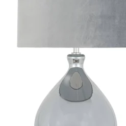 Cairo Grey & Mirror Glass Table Lamp