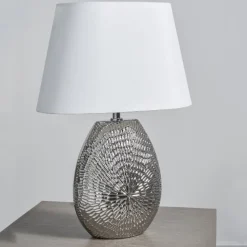 Caitlin Small Silver Ceramic Table Lamp