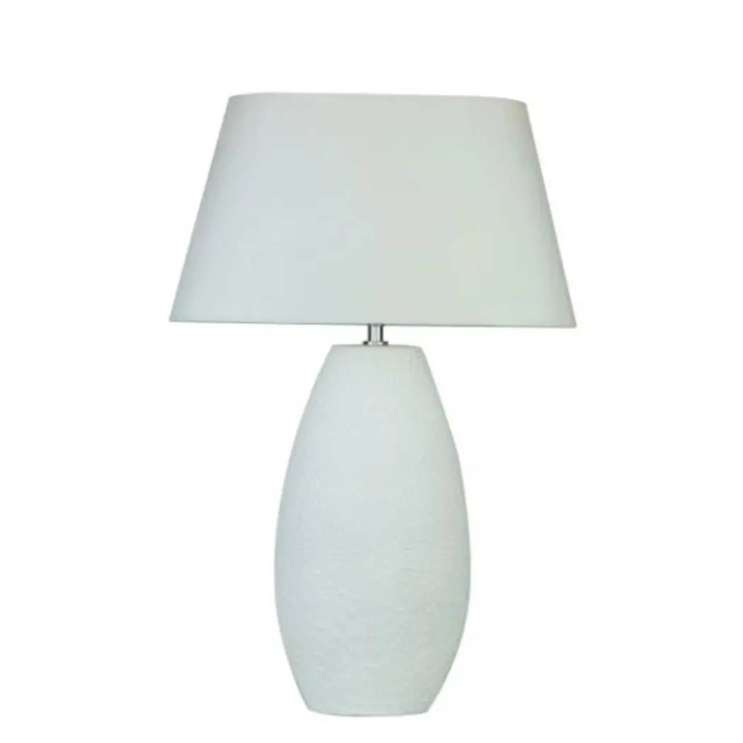 Caitlin Tall White Ceramic Table Lamp