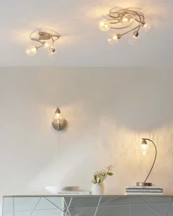Callen Satin Nickel 3 Light Flush Ceiling Light