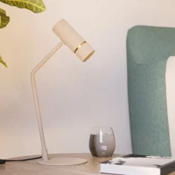 Caminia Sand & Gold Desk Table Lamp