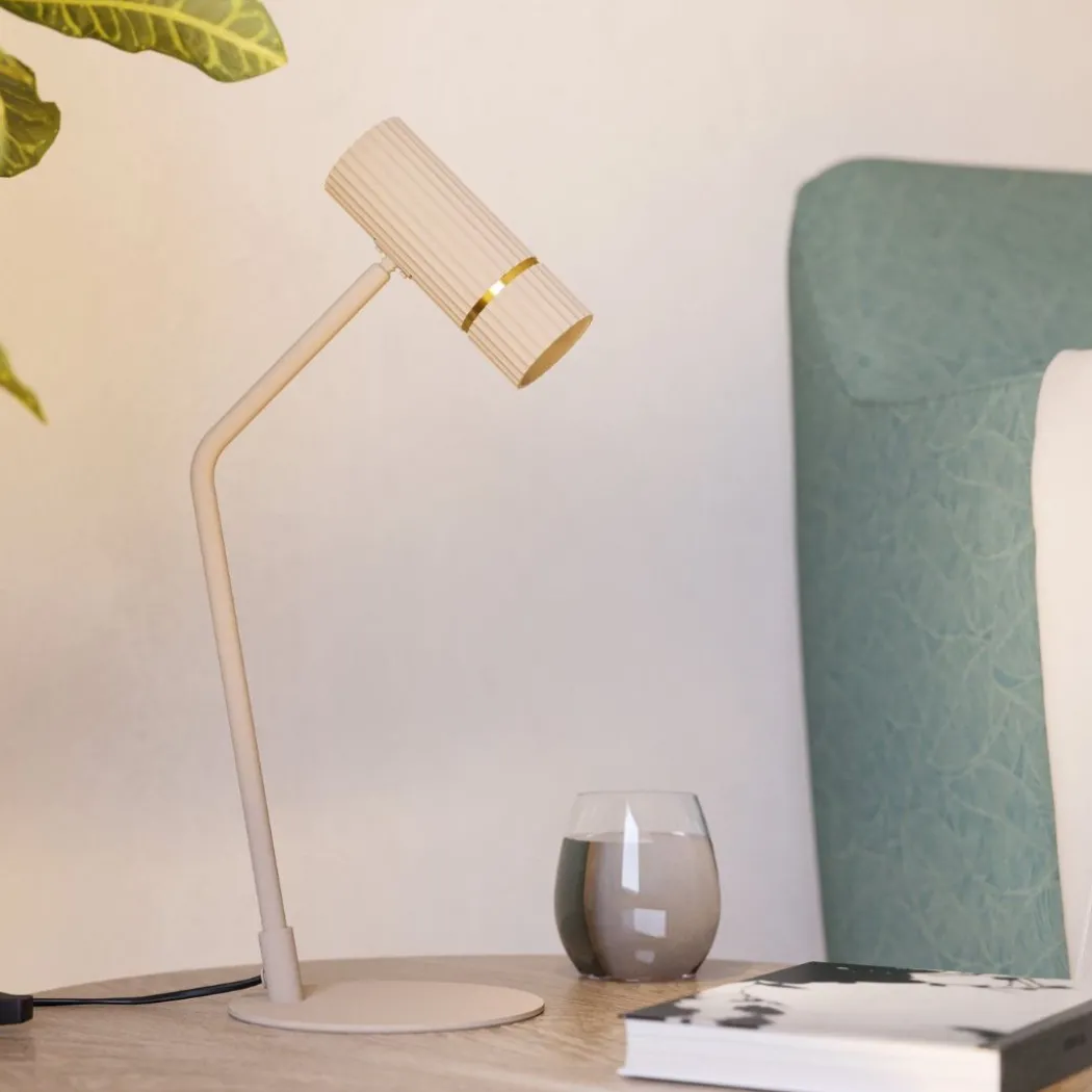 Caminia Sand & Gold Desk Table Lamp