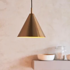Cape Antique Brass Pendant Ceiling Light