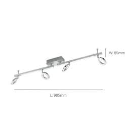 Cardillio 4 Light LED Ceiling Spotlight Bar