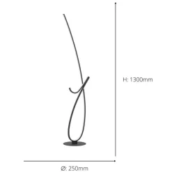 Cardoncito Black LED Floor Lamp