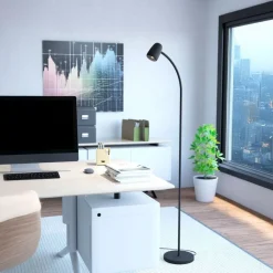 Carlo Black Task Floor Lamp