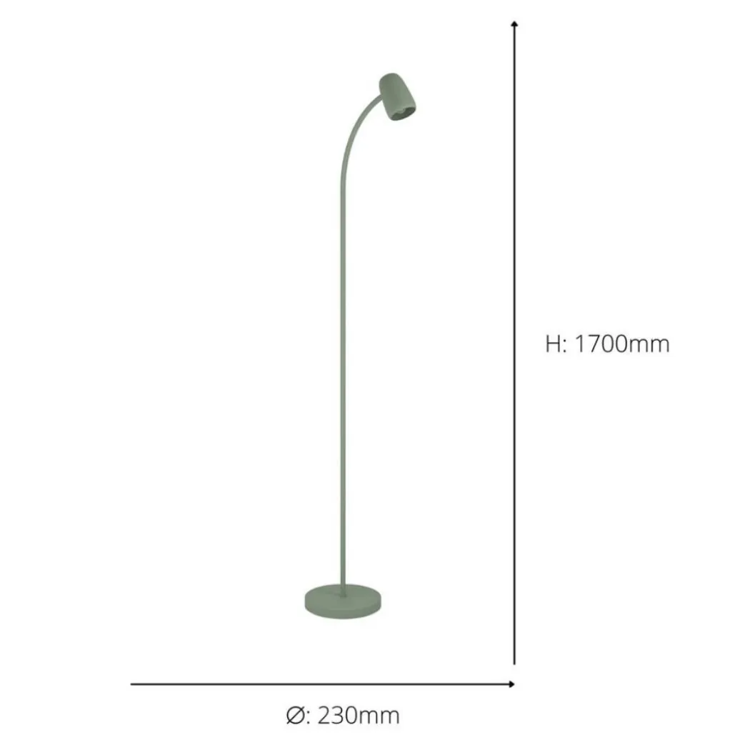 Carlo Green Task Floor Lamp