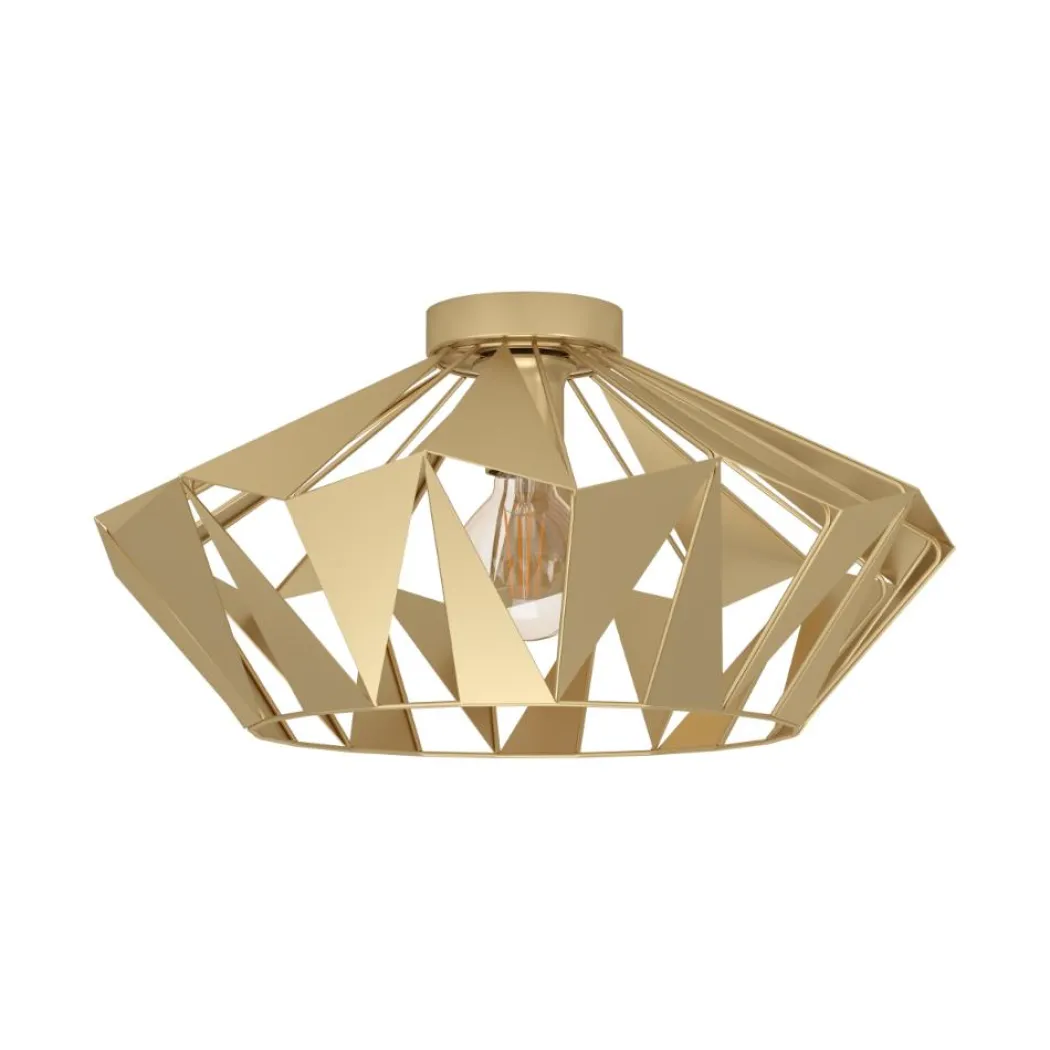 Carlton Gold Flush Ceiling Light