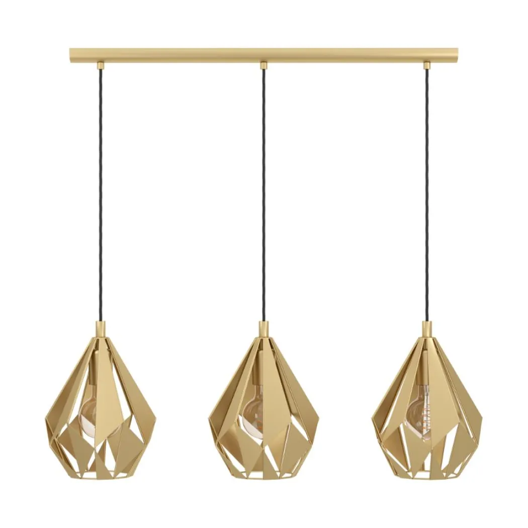 Carlton 3-Light Gold Ceiling Pendant