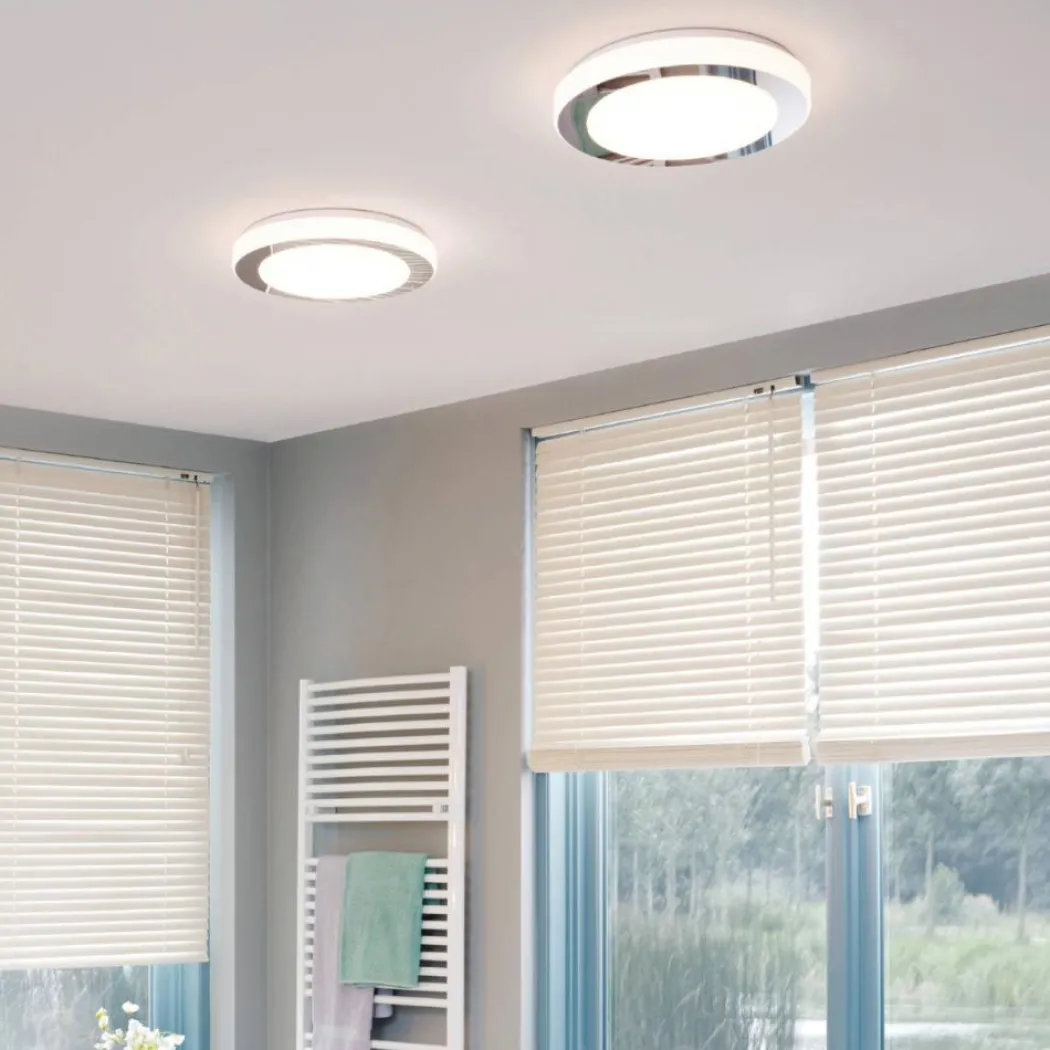 Carpi Chrome LED Bathroom Flush Ceiling Light