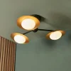 Carrei 3 Light Semi Flush Gold and Bronze Ceiling Light