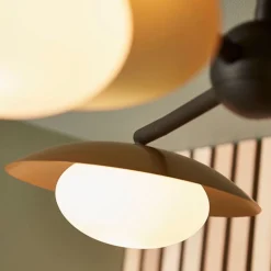 Carrei 3 Light Semi Flush Gold and Bronze Ceiling Light