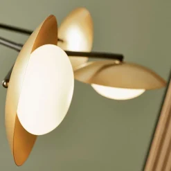Carrei 6 Light Semi Flush Gold and Bronze Ceiling Light