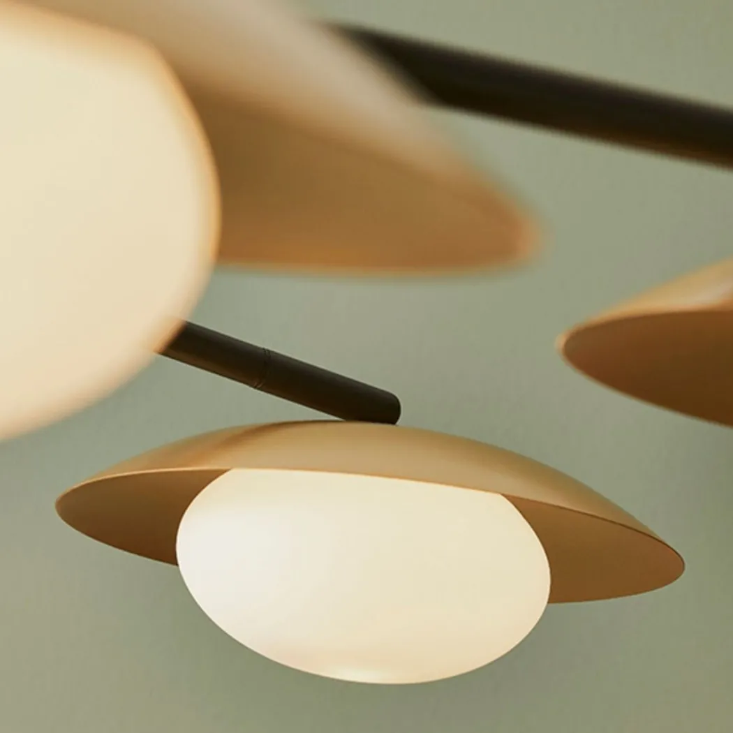 Carrei 6 Light Semi Flush Gold and Bronze Ceiling Light