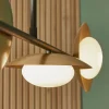 Carrei 4 Light Semi Flush Gold and Bronze Ceiling Light