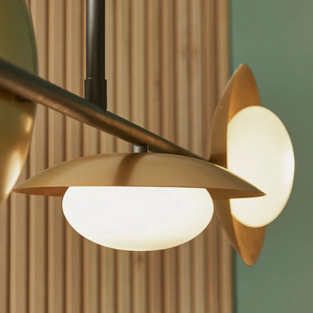 Carrei 4 Light Semi Flush Gold and Bronze Ceiling Light