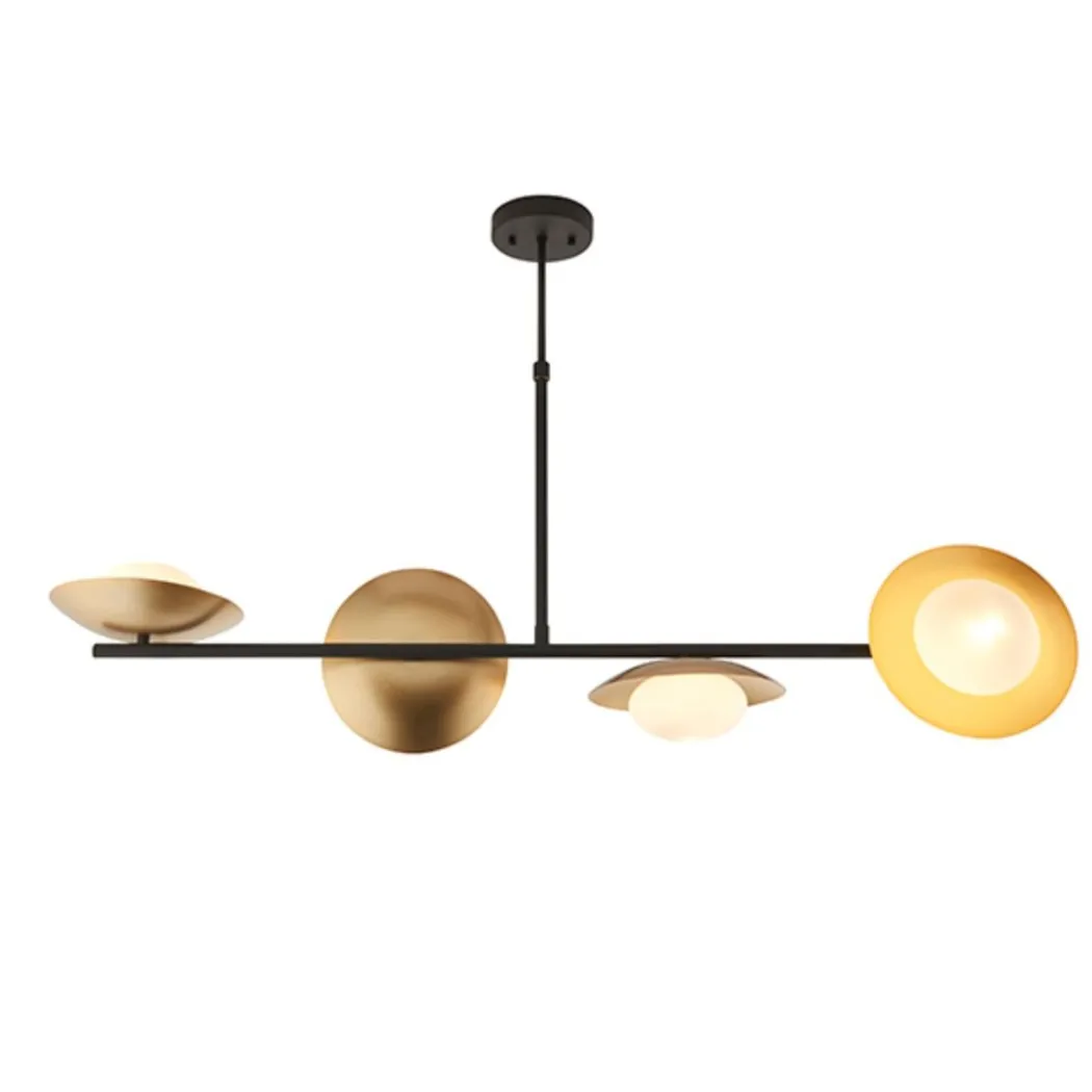 Carrei 4 Light Semi Flush Gold and Bronze Ceiling Light
