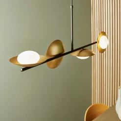 Carrei 4 Light Semi Flush Gold and Bronze Ceiling Light