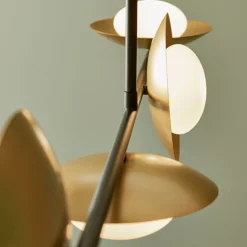 Carrei 4 Light Semi Flush Gold and Bronze Ceiling Light