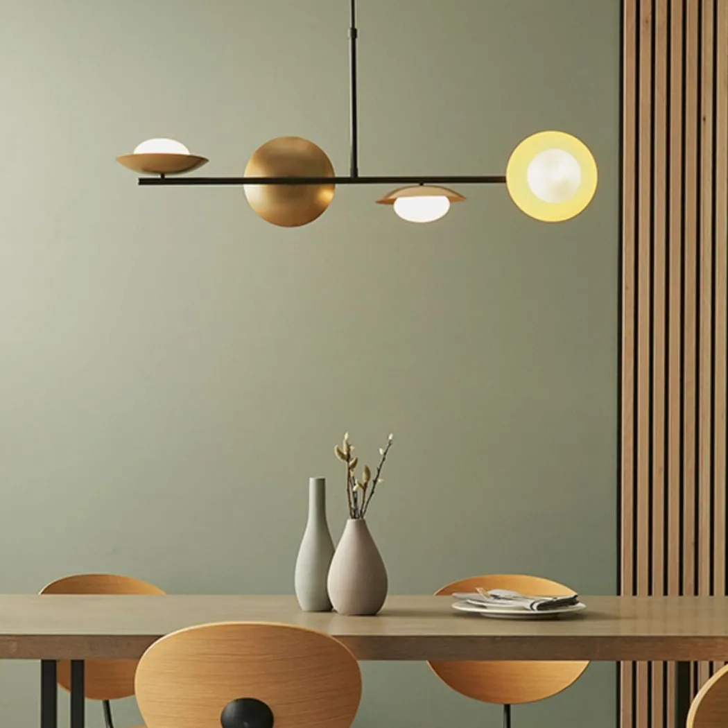 Carrei 4 Light Semi Flush Gold and Bronze Ceiling Light