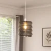 Cassia Smoke Glass Easy-Fit Pendant
