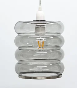 Cassia Smoke Glass Easy-Fit Pendant