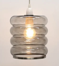 Cassia Smoke Glass Easy-Fit Pendant