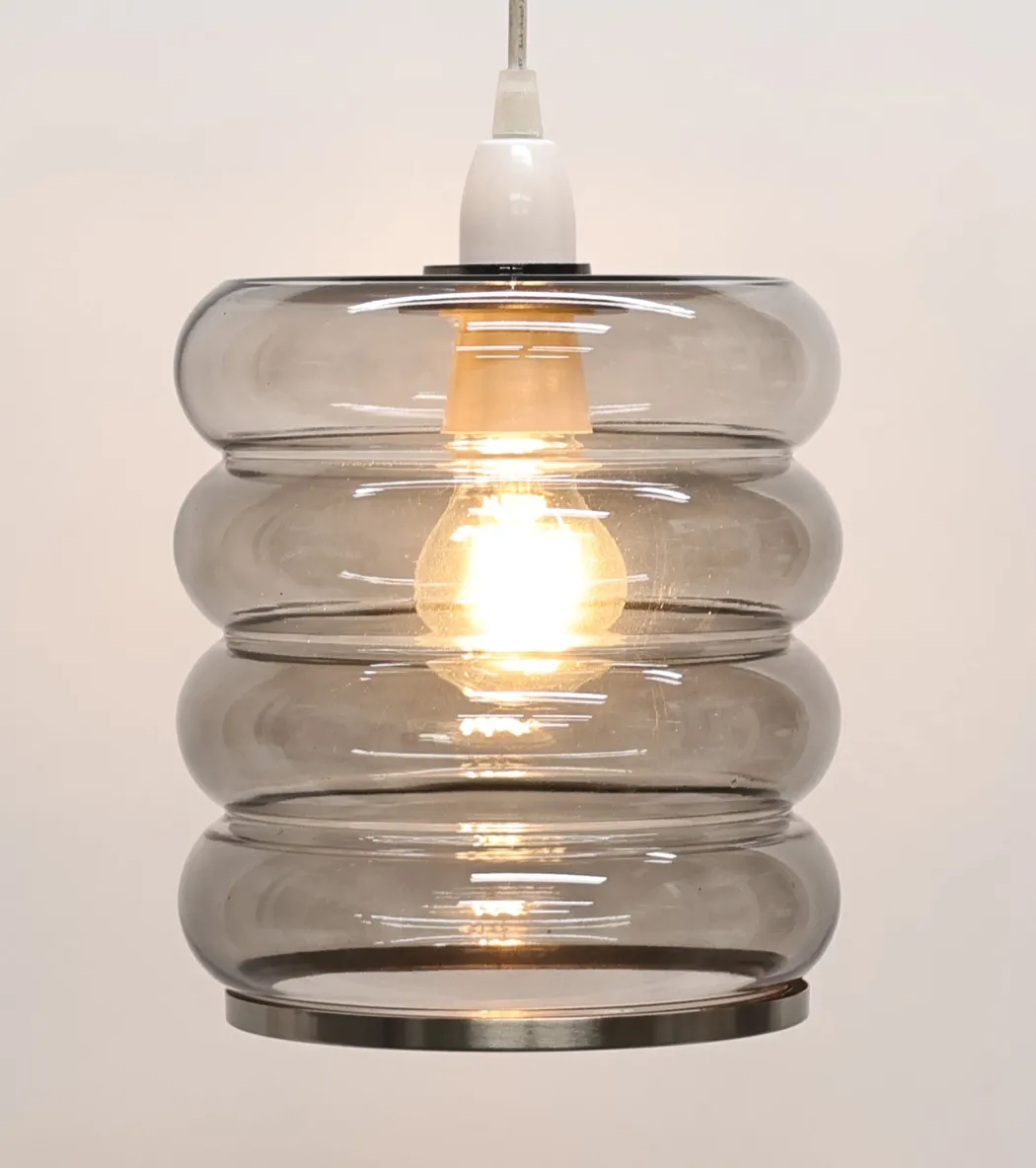 Cassia Smoke Glass Easy-Fit Pendant