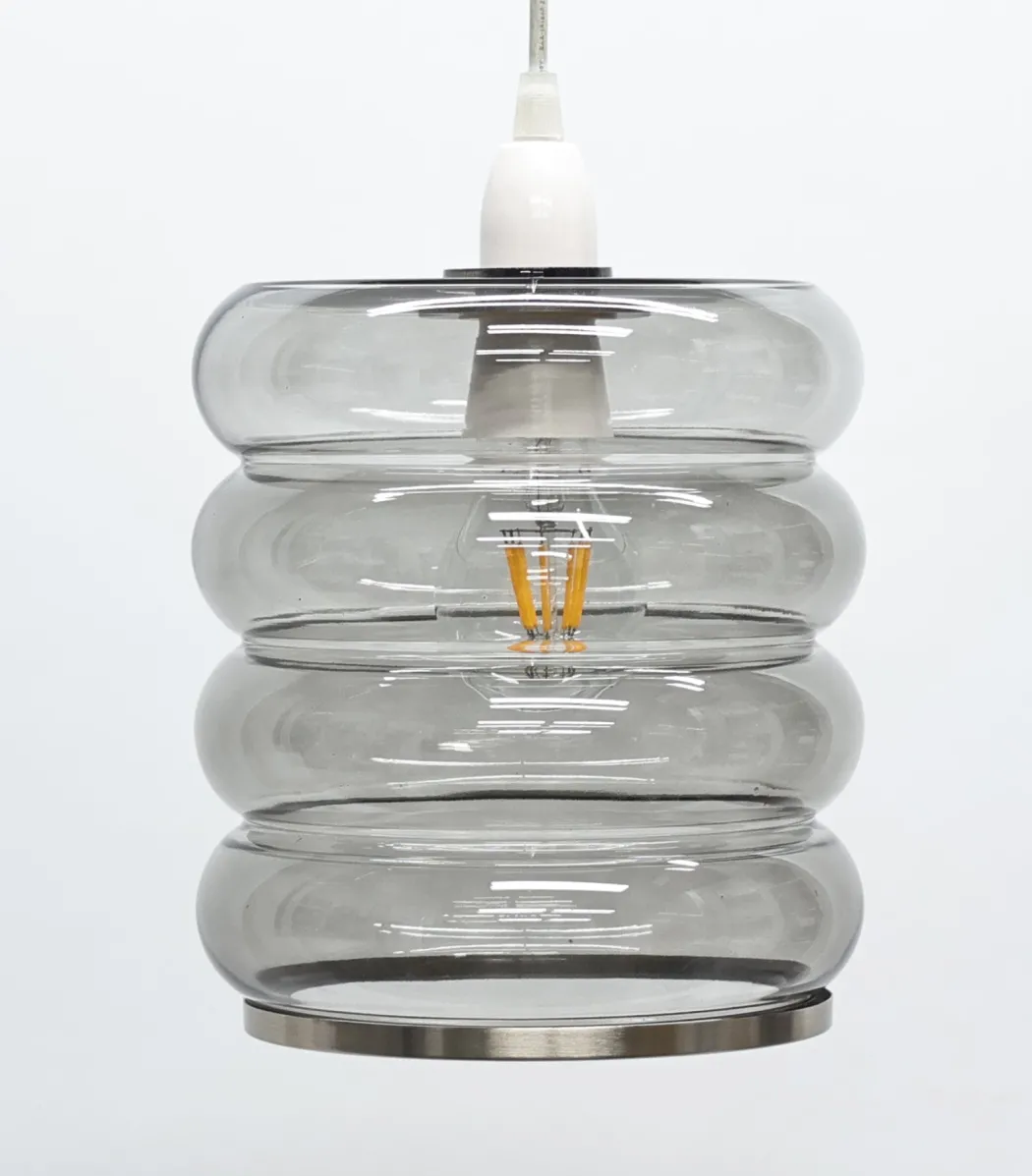Cassia Smoke Glass Easy-Fit Pendant