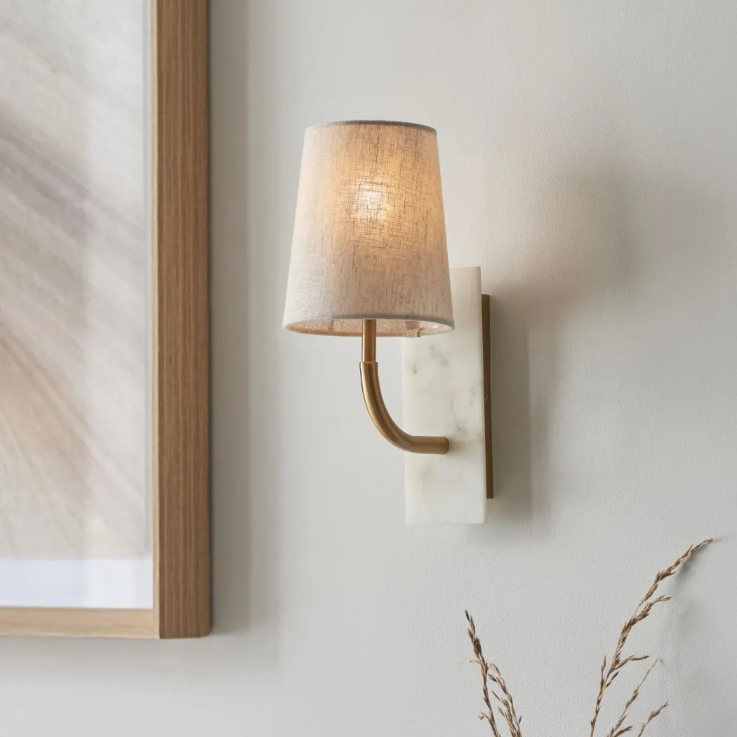 Castello Curved Antique Brass Wall Light