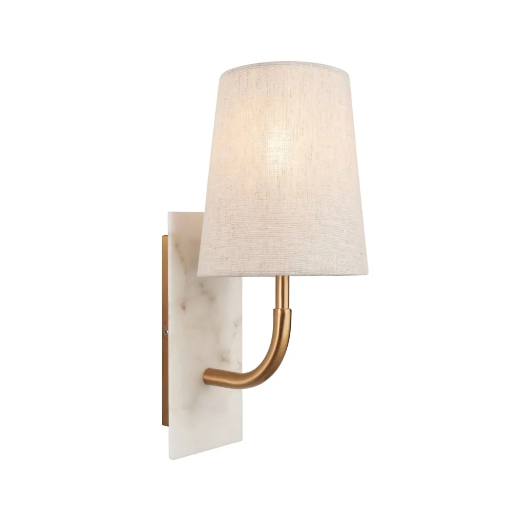 Castello Curved Antique Brass Wall Light