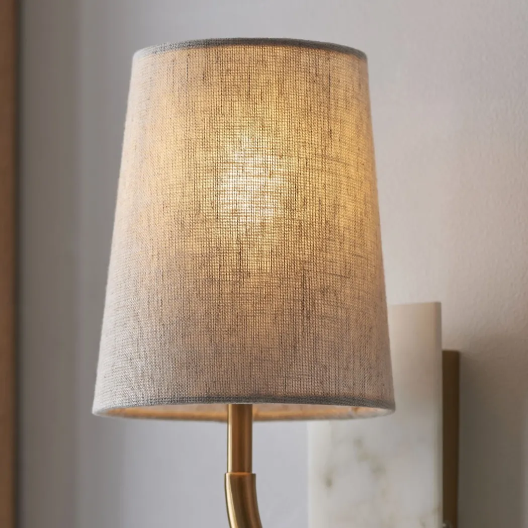 Castello Curved Antique Brass Wall Light