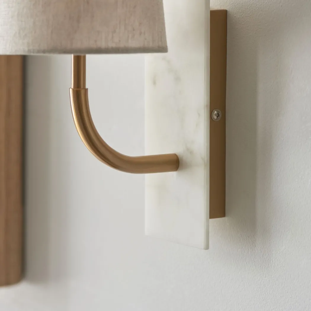 Castello Curved Antique Brass Wall Light