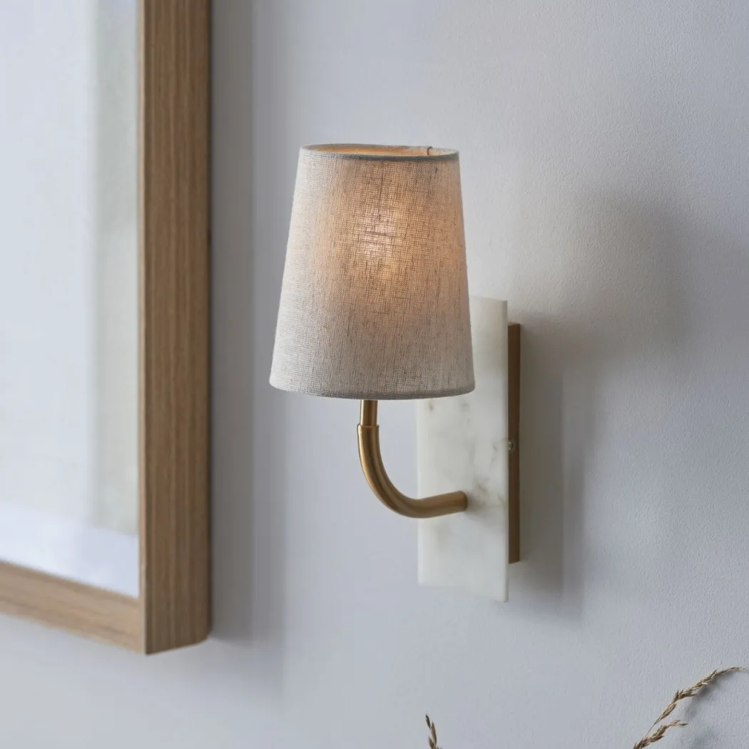 Castello Curved Antique Brass Wall Light