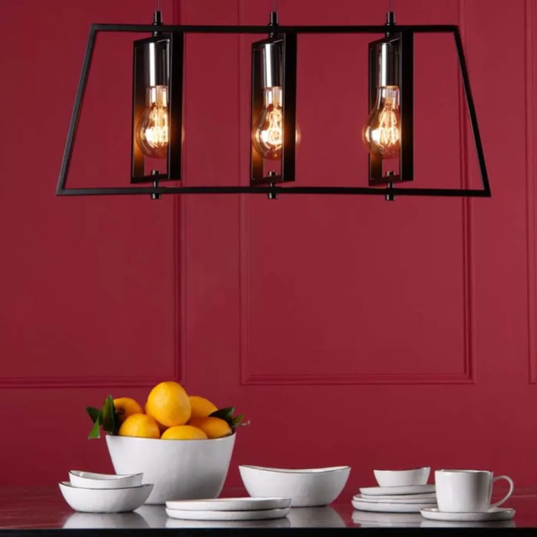 Celio 3 Light Matt Black Ceiling Bar