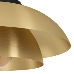 Cenciara Gold Flush Ceiling Light