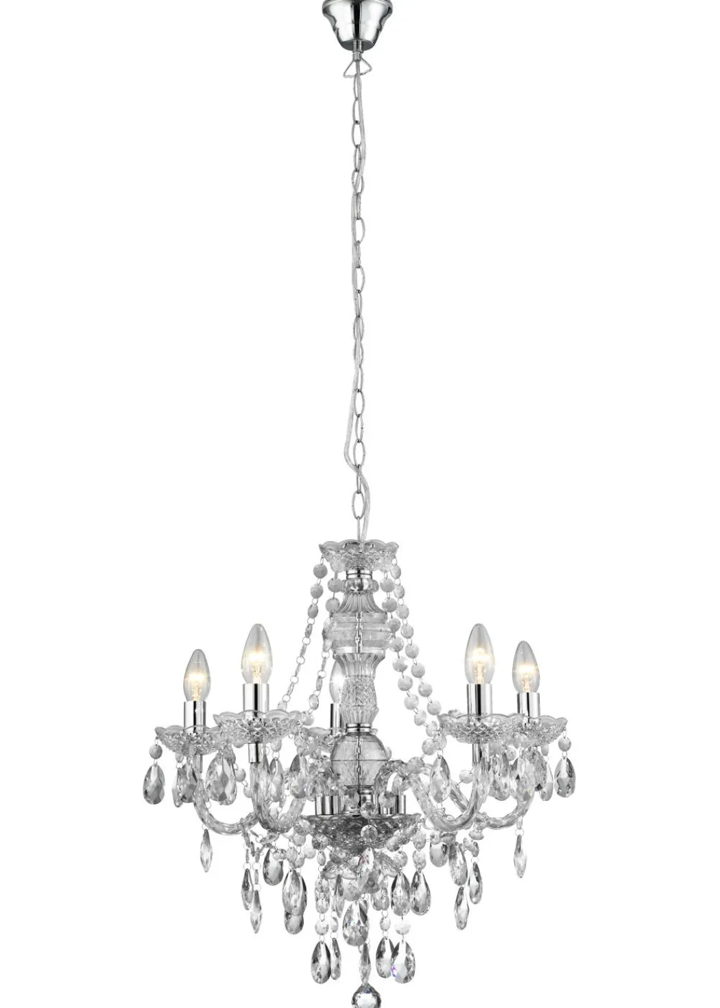 Chantelle 5 Light Clear Ceiling Light