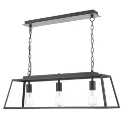 Charley 3 Light Matte Black Ceiling Pendant Bar