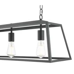 Charley 3 Light Matte Black Ceiling Pendant Bar