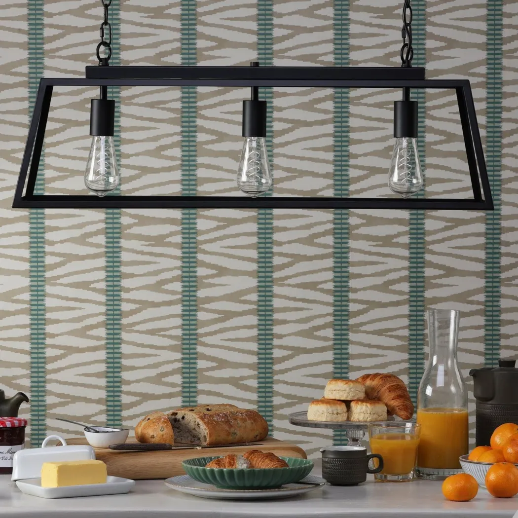 Charley 3 Light Matte Black Ceiling Pendant Bar