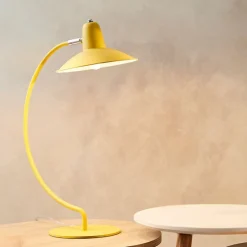 Charlie Curve Yellow Desk Table Lamp