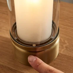 Chepstow Antique Brass & Glass Touch Table Lamp