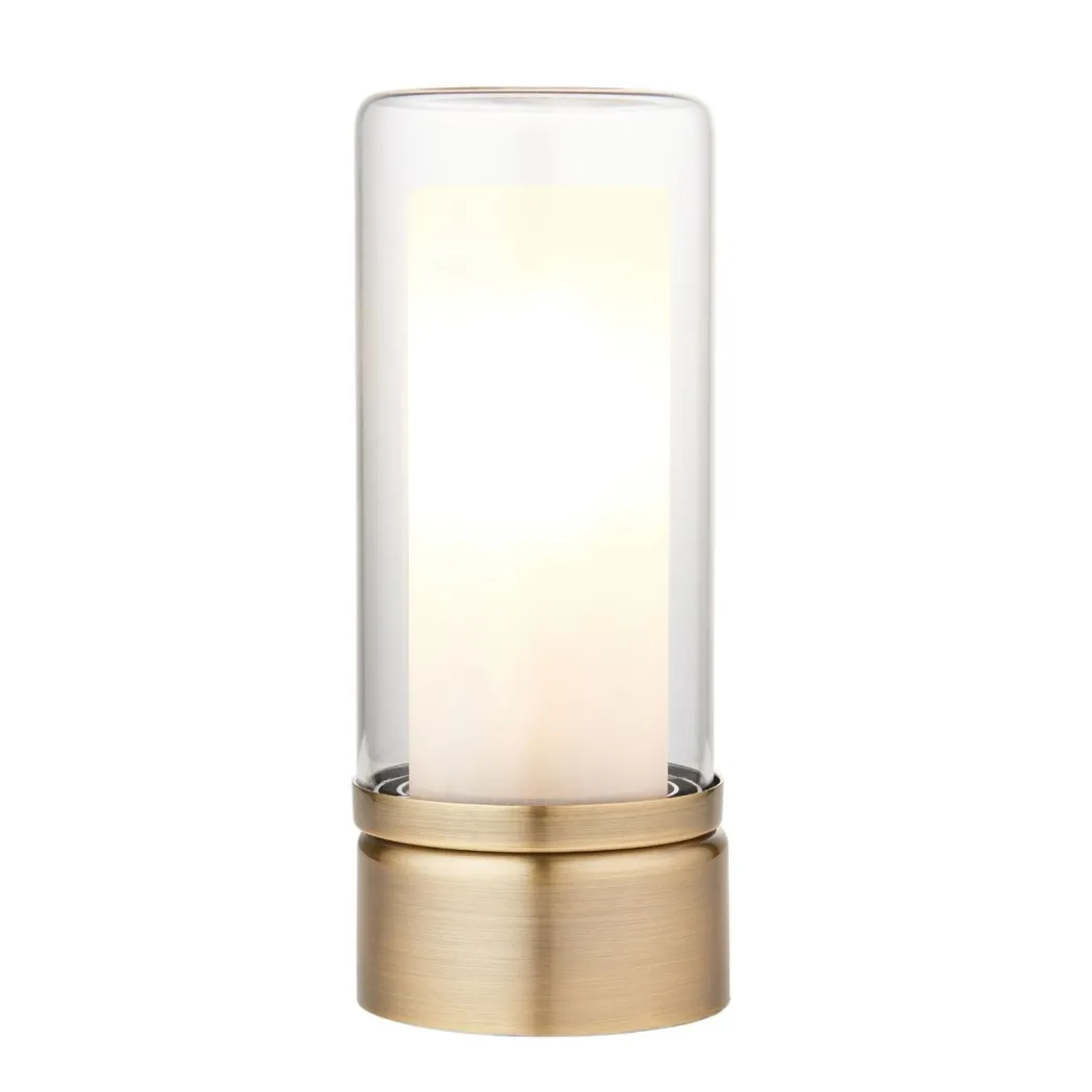 Chepstow Antique Brass & Glass Touch Table Lamp