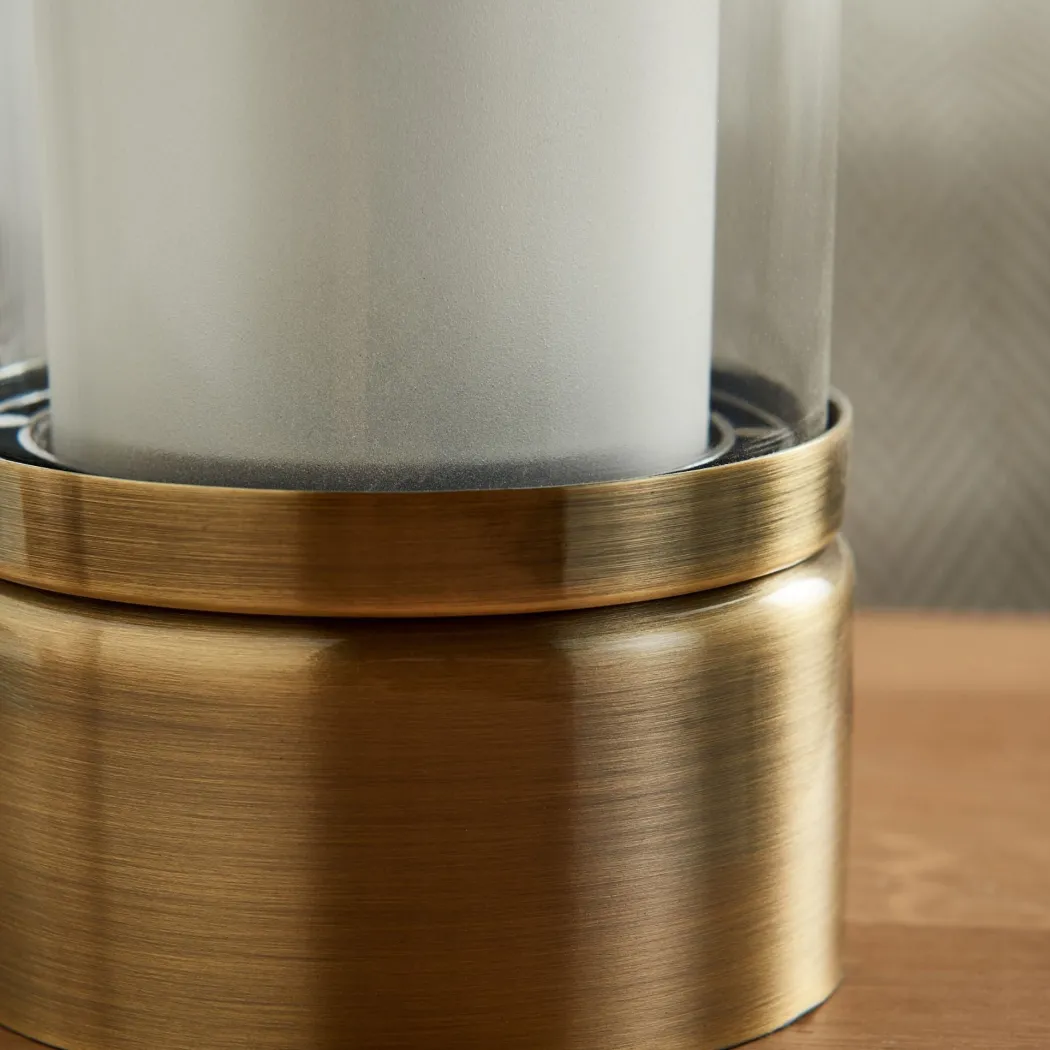 Chepstow Antique Brass & Glass Touch Table Lamp