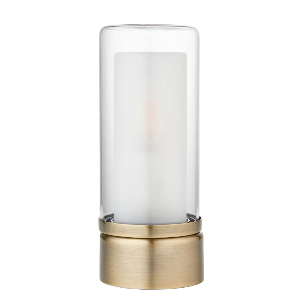 Chepstow Antique Brass & Glass Touch Table Lamp