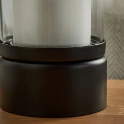Chepstow Matte Black & Glass Touch Table Lamp