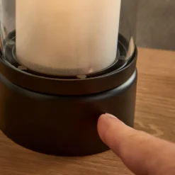 Chepstow Matte Black & Glass Touch Table Lamp