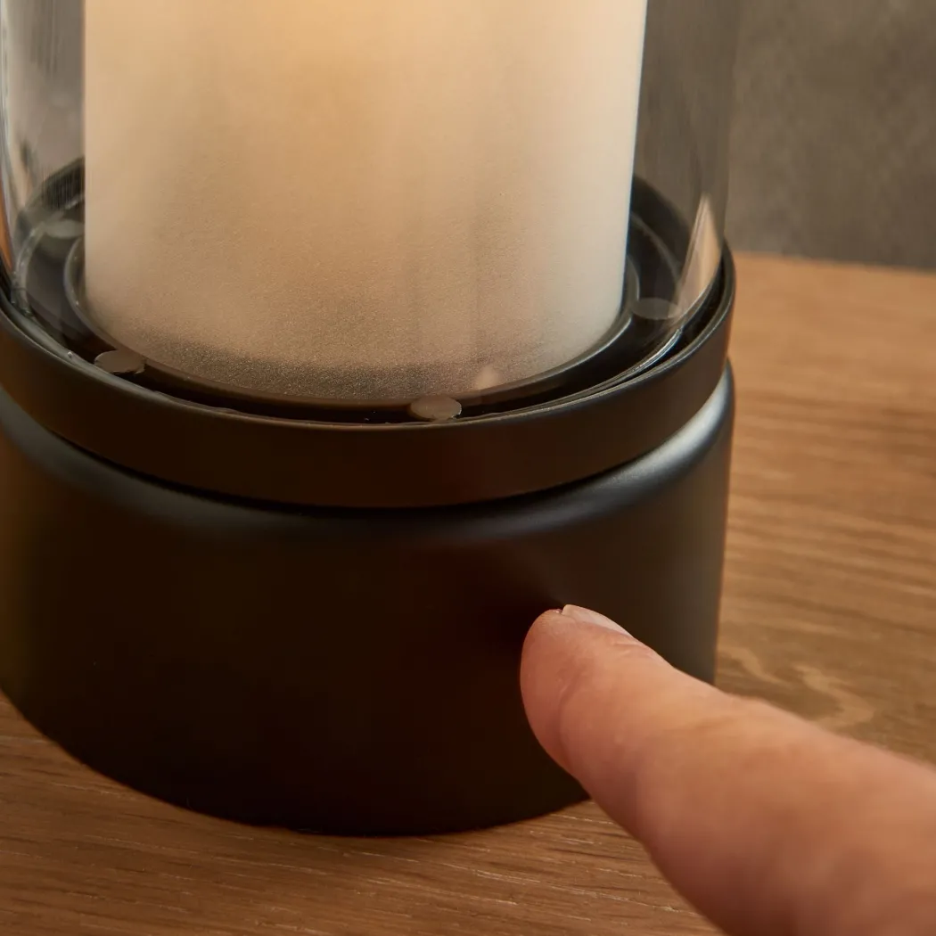 Chepstow Matte Black & Glass Touch Table Lamp