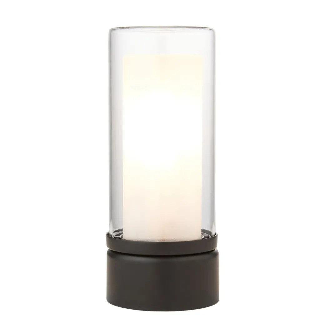 Chepstow Matte Black & Glass Touch Table Lamp