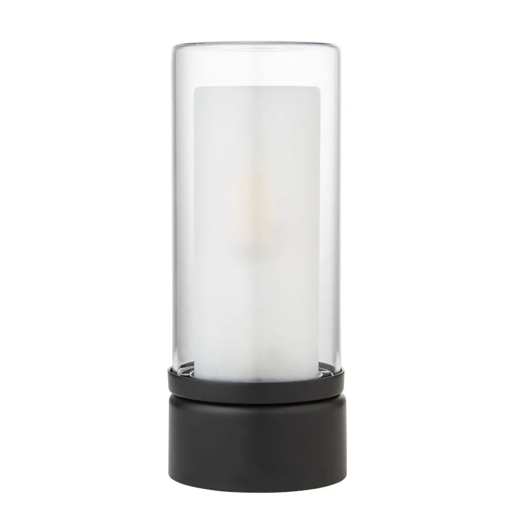 Chepstow Matte Black & Glass Touch Table Lamp